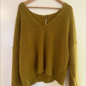 Free People Knit Sweater - Olive Green
